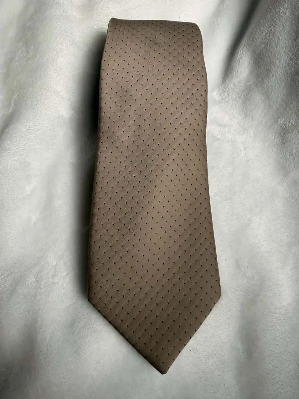 Rhynecliffe Cravat Tan and Brown Polka Dot Men's Necktie